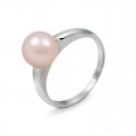 Ring from 14 karat gold with natural pearls