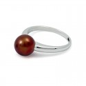 Ring from 14 karat gold with natural pearls