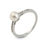 Ring from 925 sterling silver with natural pearls
