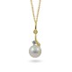 Pendant in 14 karat gold with natural pearls