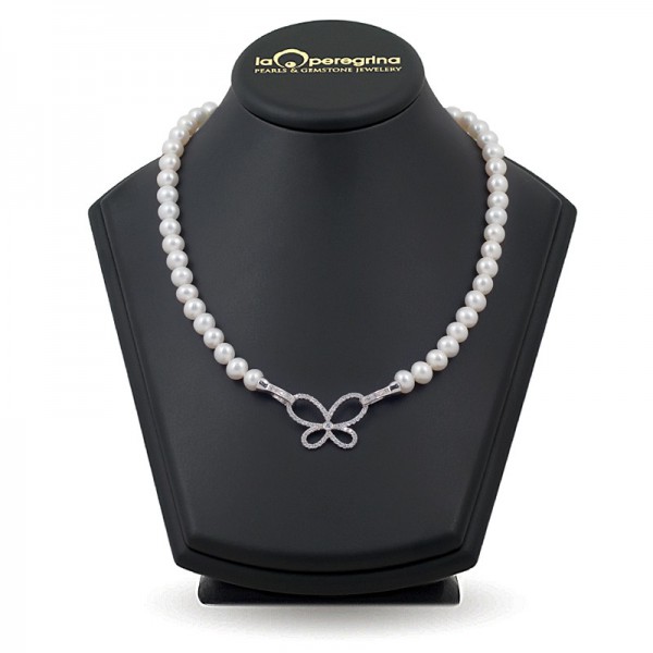 AAA Natural Pearl Necklace 9.0 - 9.5 mm with pendant lock
