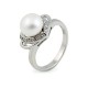 Ring from 925 sterling silver with natural pearls