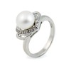 Ring from 925 sterling silver with natural pearls